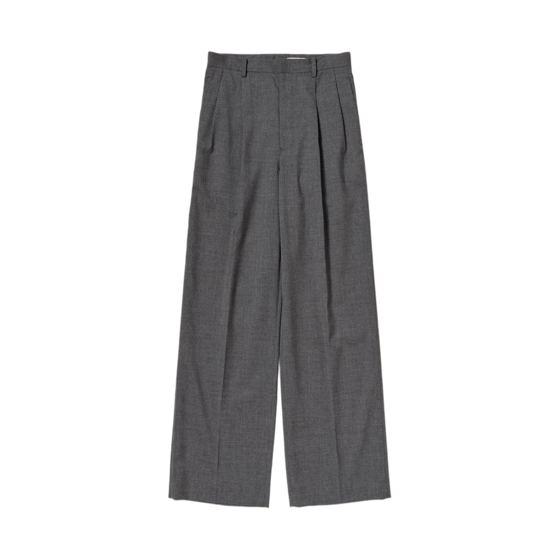 A26SP06CP (W) Auralee Summer Twist Cashmere Pora Two-Tuck Slacks Top Charcoal Gray - 26SS