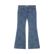 COYSEIO Vintage Bootcut Denim Pants Blue
