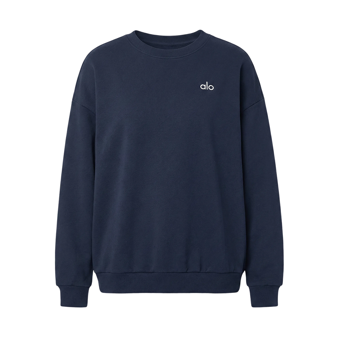(W) 알로 요가 어콜레이드 크루넥 풀오버 네이비((W) Alo Yoga Accolade Crew Neck Pullover Navy)