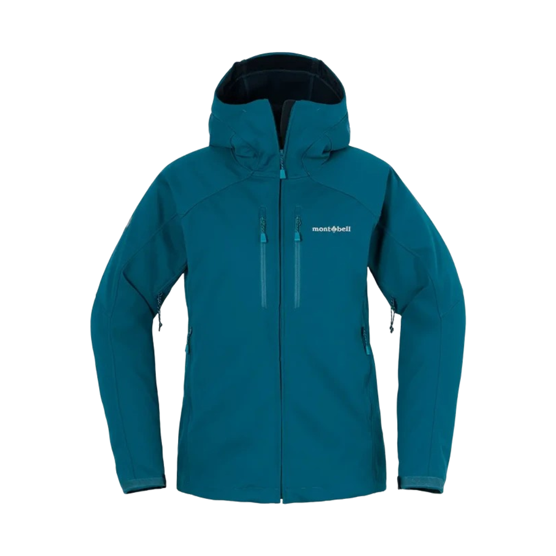 2306188 (W) Montbell Climabarrier Hooded Jacket Blue Green