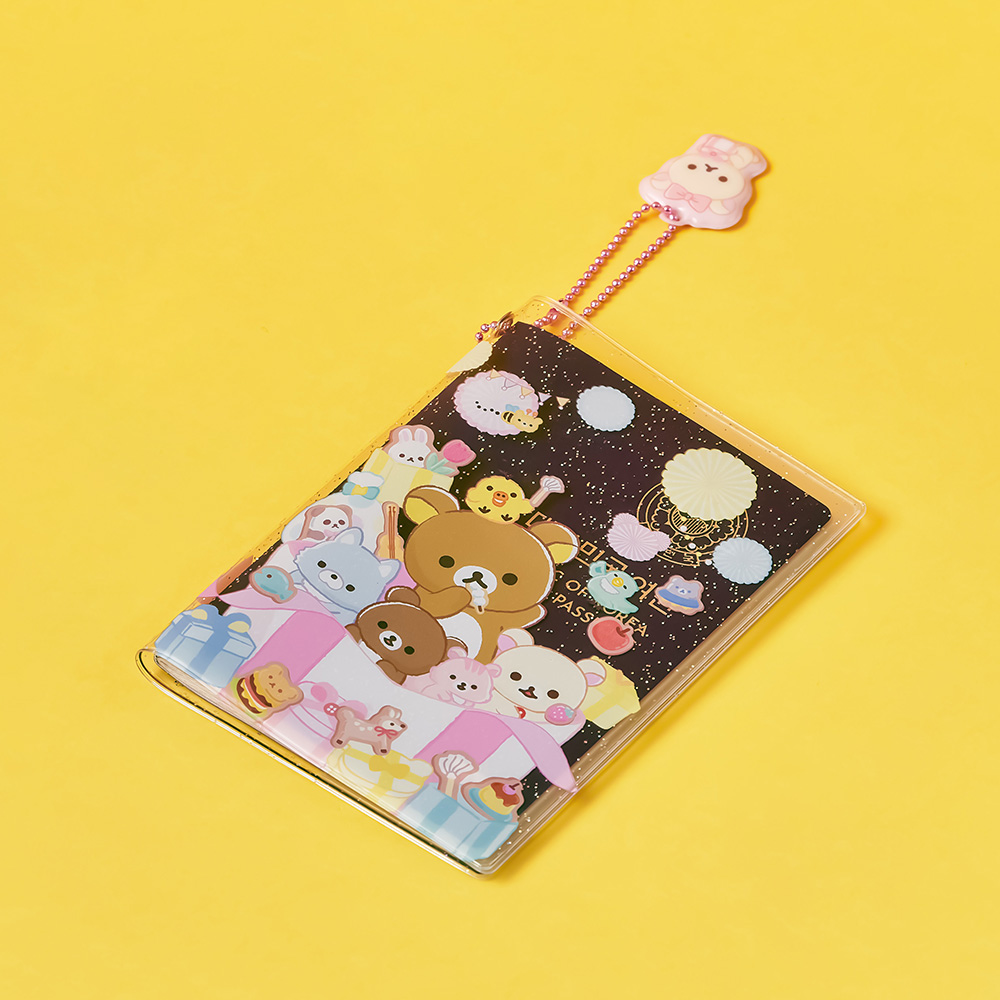 대원미디어 리락쿠마 여행 여권케이스 커버 캐릭터 참 핑크 글리터(Daewonmedia Rilakkuma Passport Case Cover Pink Glitter) - 5
