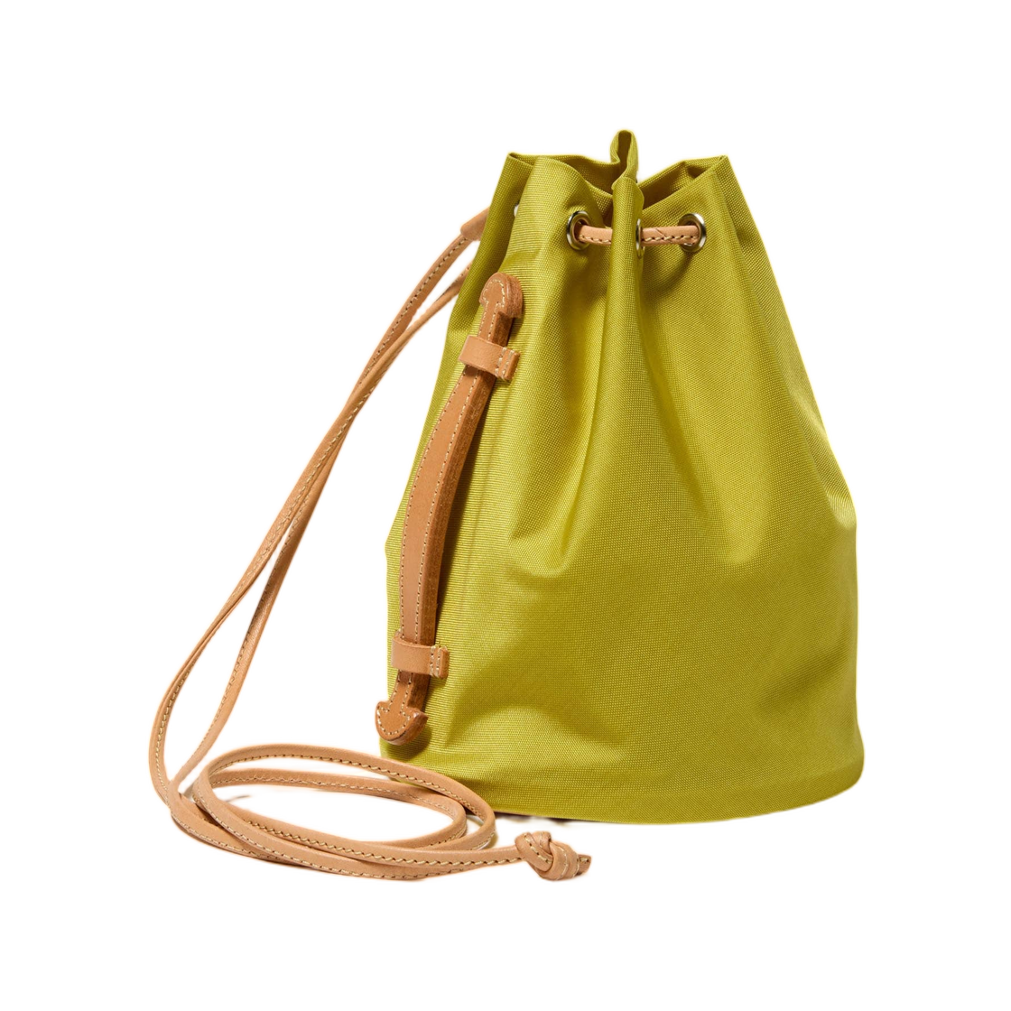 A26SB04AE Auralee Cordura Nylon Small Shoulder Bag Made By Aeta Lime Yellow - 26SS