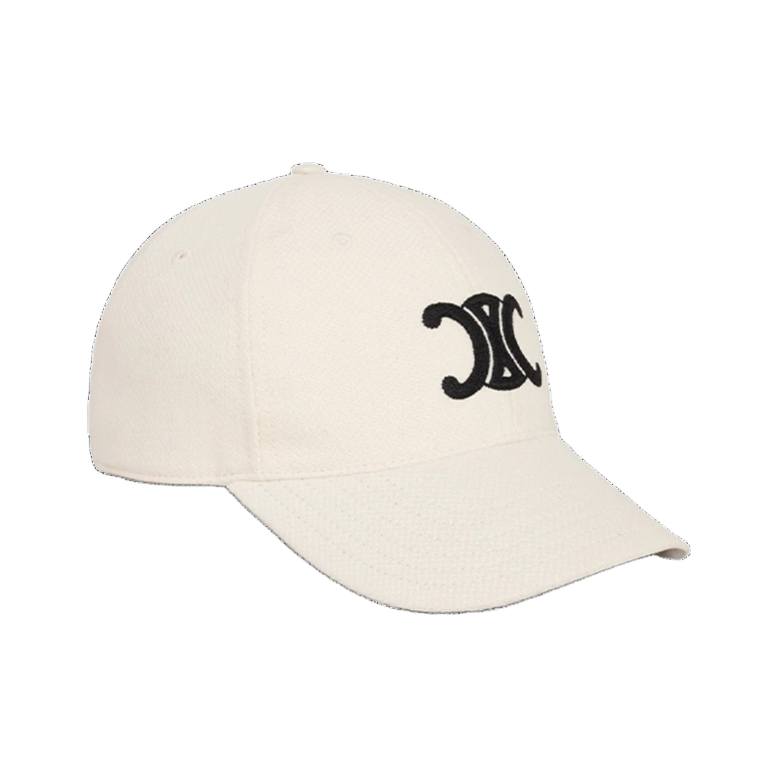 AA049350Q 01OW 25S [15% 쿠폰] Celine Triomphe Baseball Cap in Textured Wool Off White