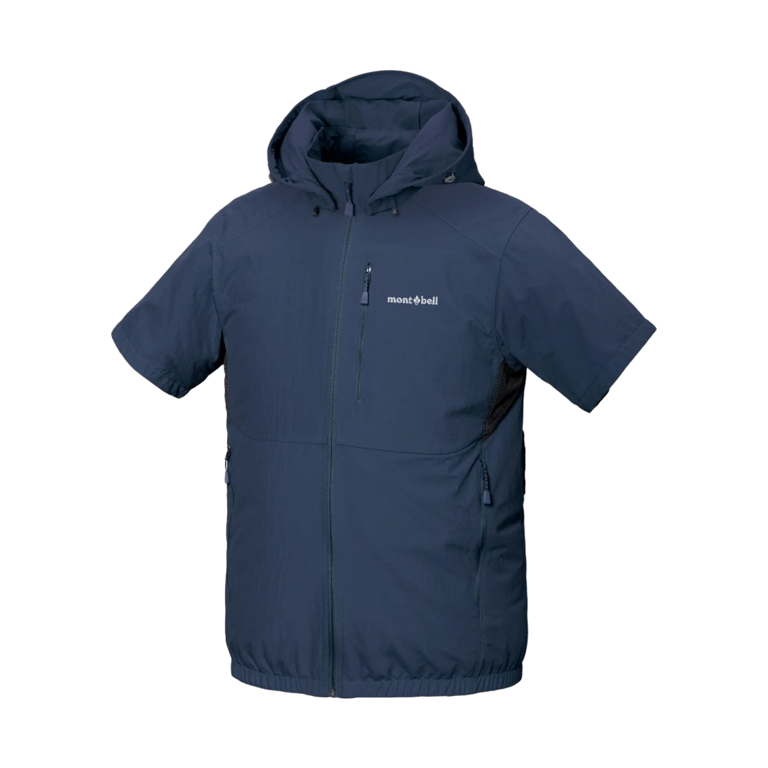 1132261 Montbell FanBlow Hooded Short Sleeve Jacket Navy