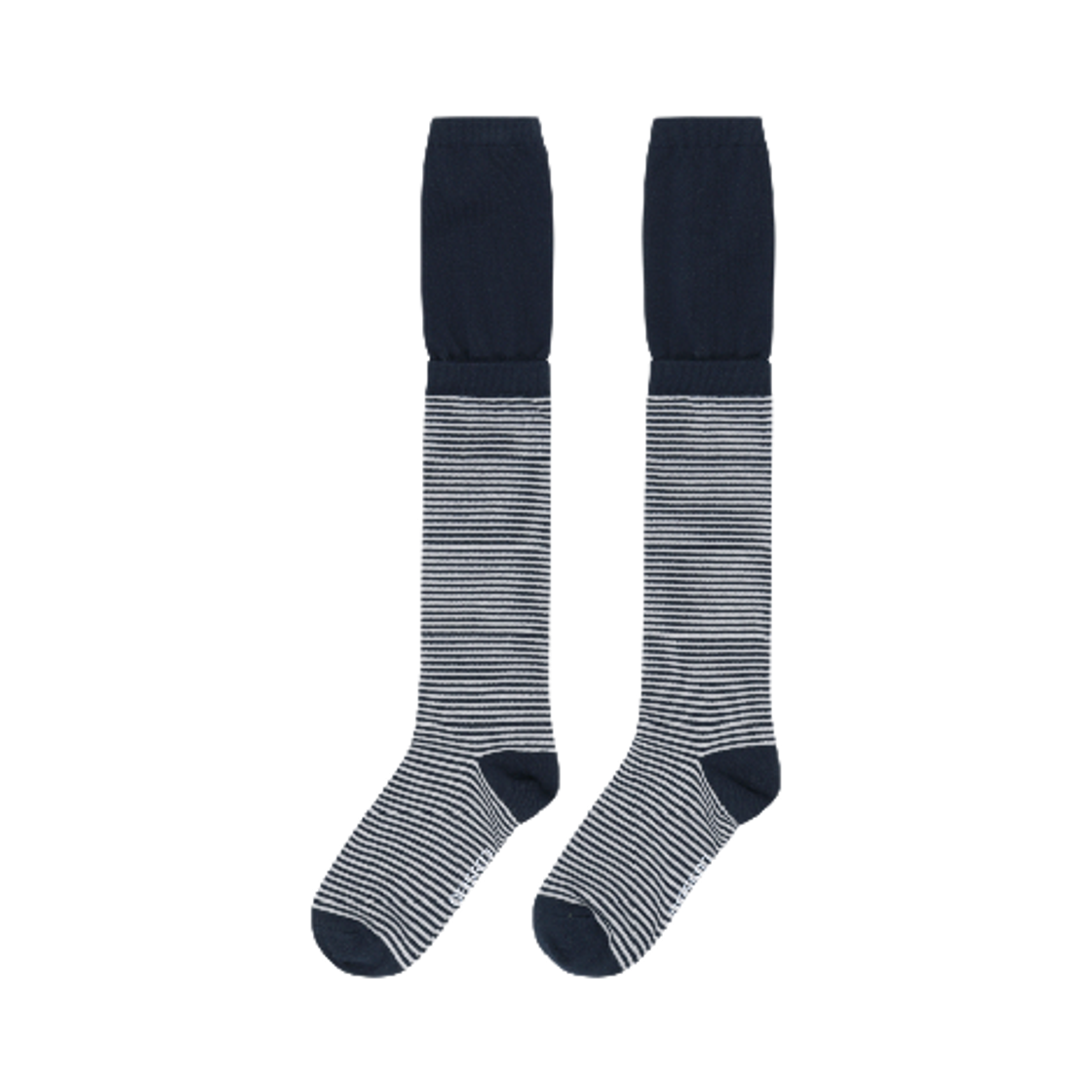 코이세이오 더블-레이어 스트라이프 삭스 네이비(COYSEIO Double-Layer Striped Socks Navy)