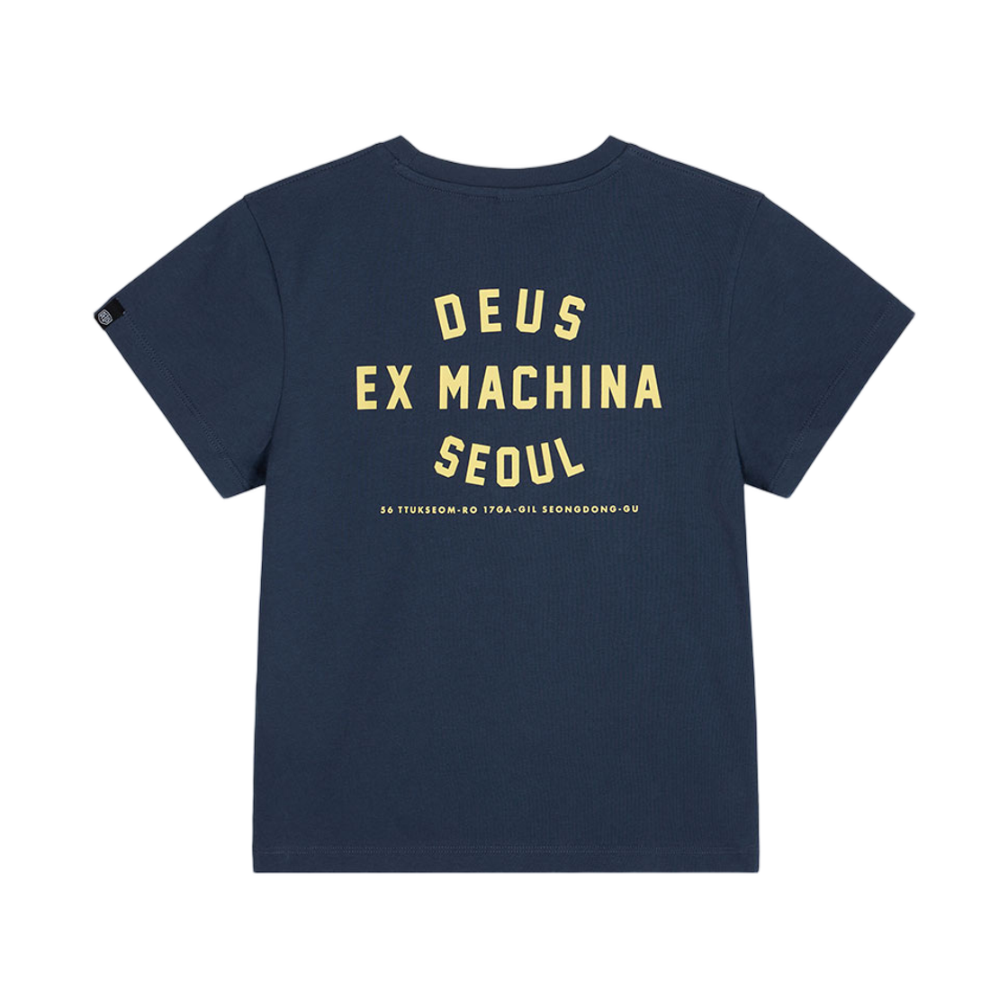 (W) 데우스 엑스 마키나 서울 컬리지 어드레스 티셔츠 네이비((W) Deus Ex Machina Seoul College Address T-Shirt Navy) - 2