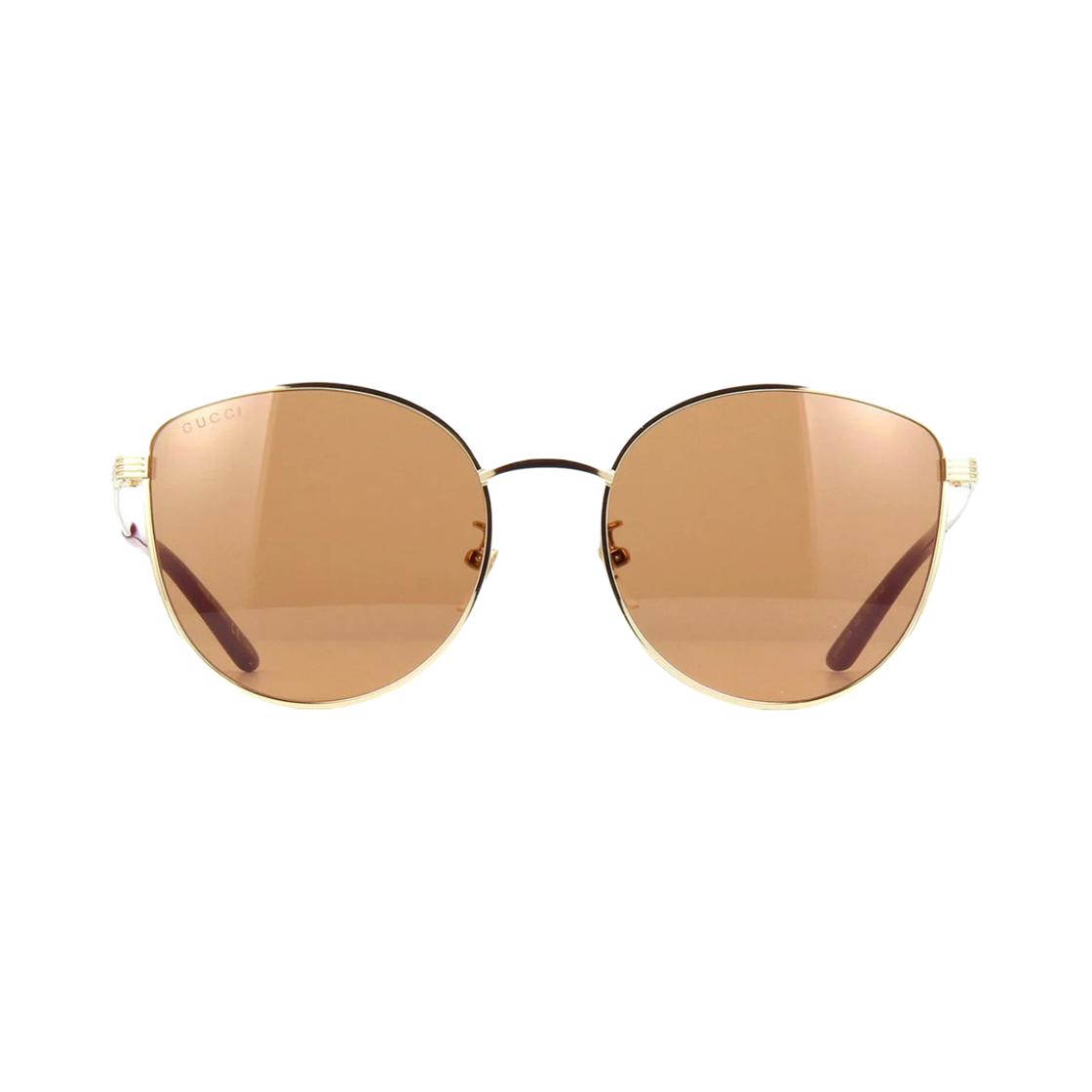 (W) 구찌 버터플라이 메탈 선글라스 골드 브라운((W) Gucci Butterfly Metal Sunglasses Gold Brown) - 2