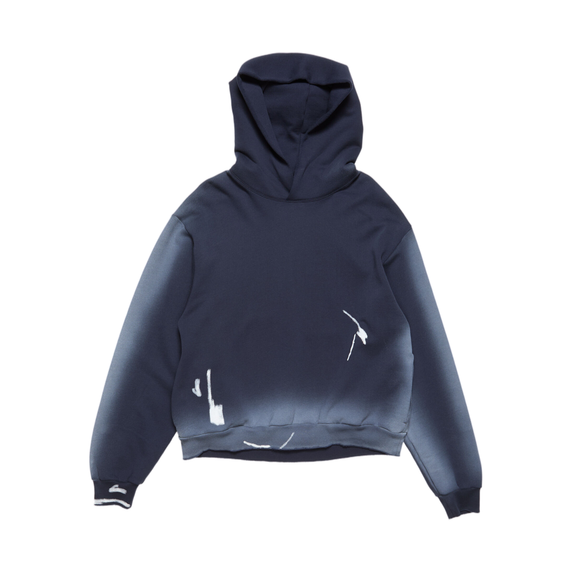 CI0222-885 Acne Studios Hooded Logo Sweater Navy Blue