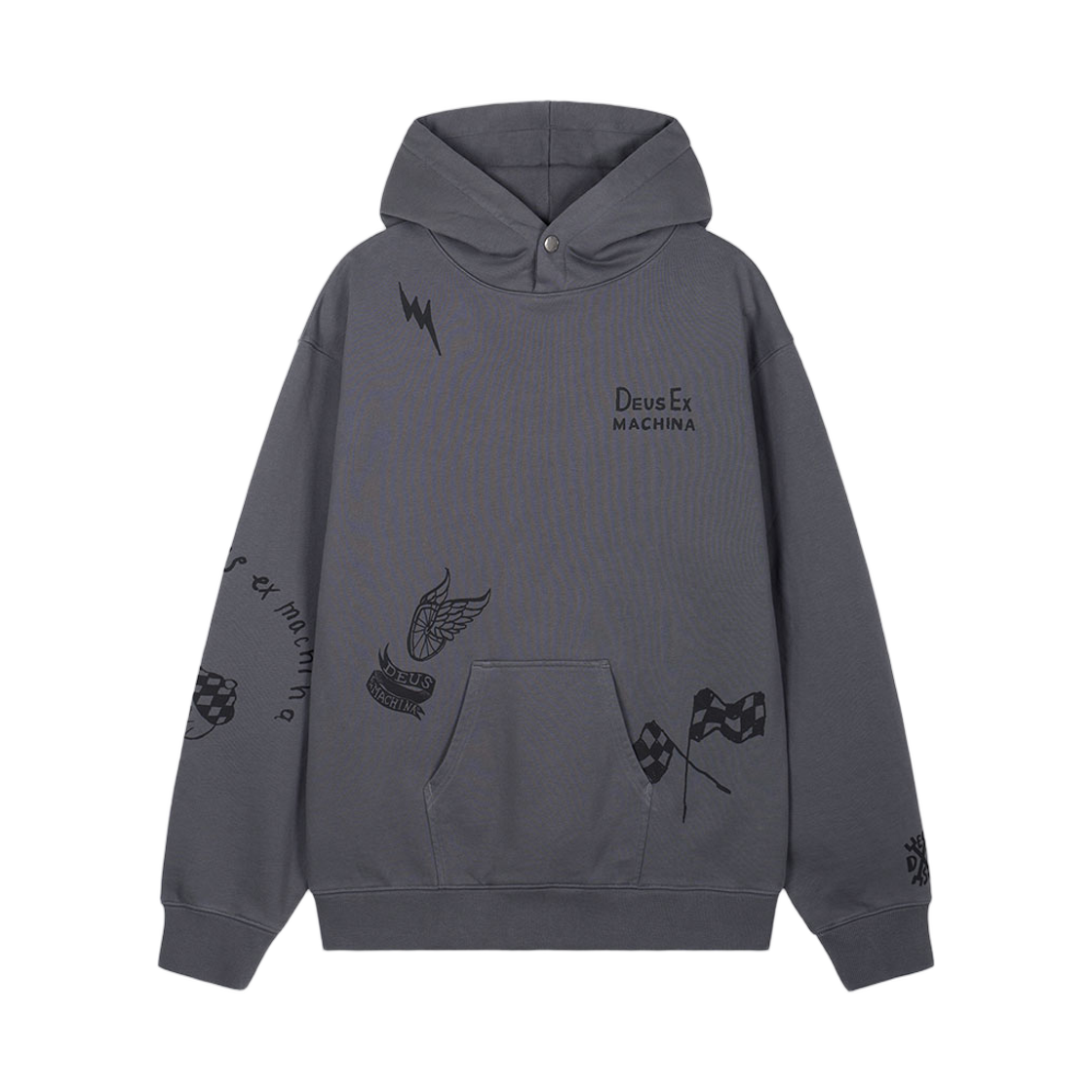 데우스 엑스 마키나 두들 다이드 후드 차콜(Deus Ex Machina Doodle Dyed Hoodie Charcoal) - 1
