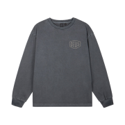 Deus Ex Machina Dyed Seoul College Address L/S T-Shirt Charcoal