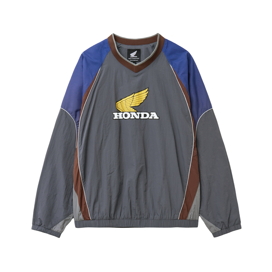 HGS1LS302SCH Honda Vintage Logo Speed Track nylon Long Sleeve Charcoal