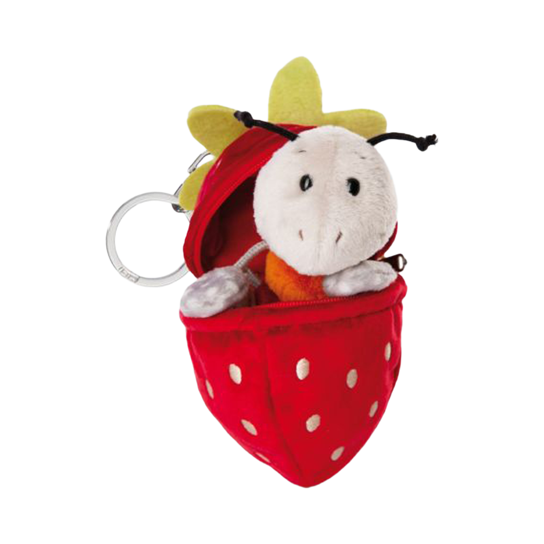 니키 앤트 엔지&딸기 키링 13cm([KREAM 단독] NICI Soft toy ant Enzi 13cm with key chain in strawberry GREEN)