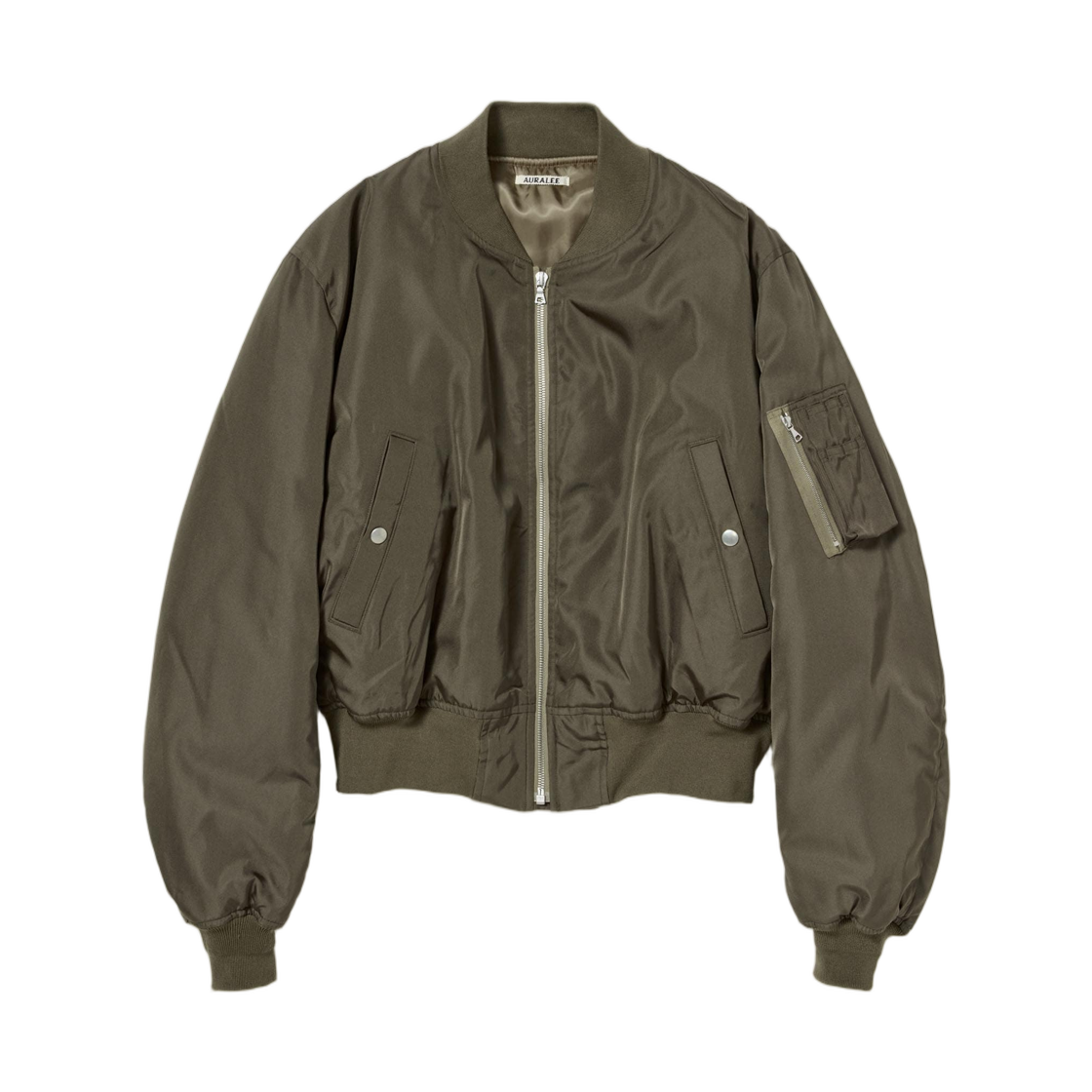 오라리 하이 덴시티 실크 트윌 플라이트 블루종 다크 올리브 - 26SS(Auralee High Density Silk Twill Flight Blouson Dark Olive - 26SS)
