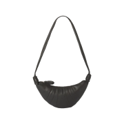 Lemaire Small Croissant Bag Soft Grained Leather Dark Chocolate