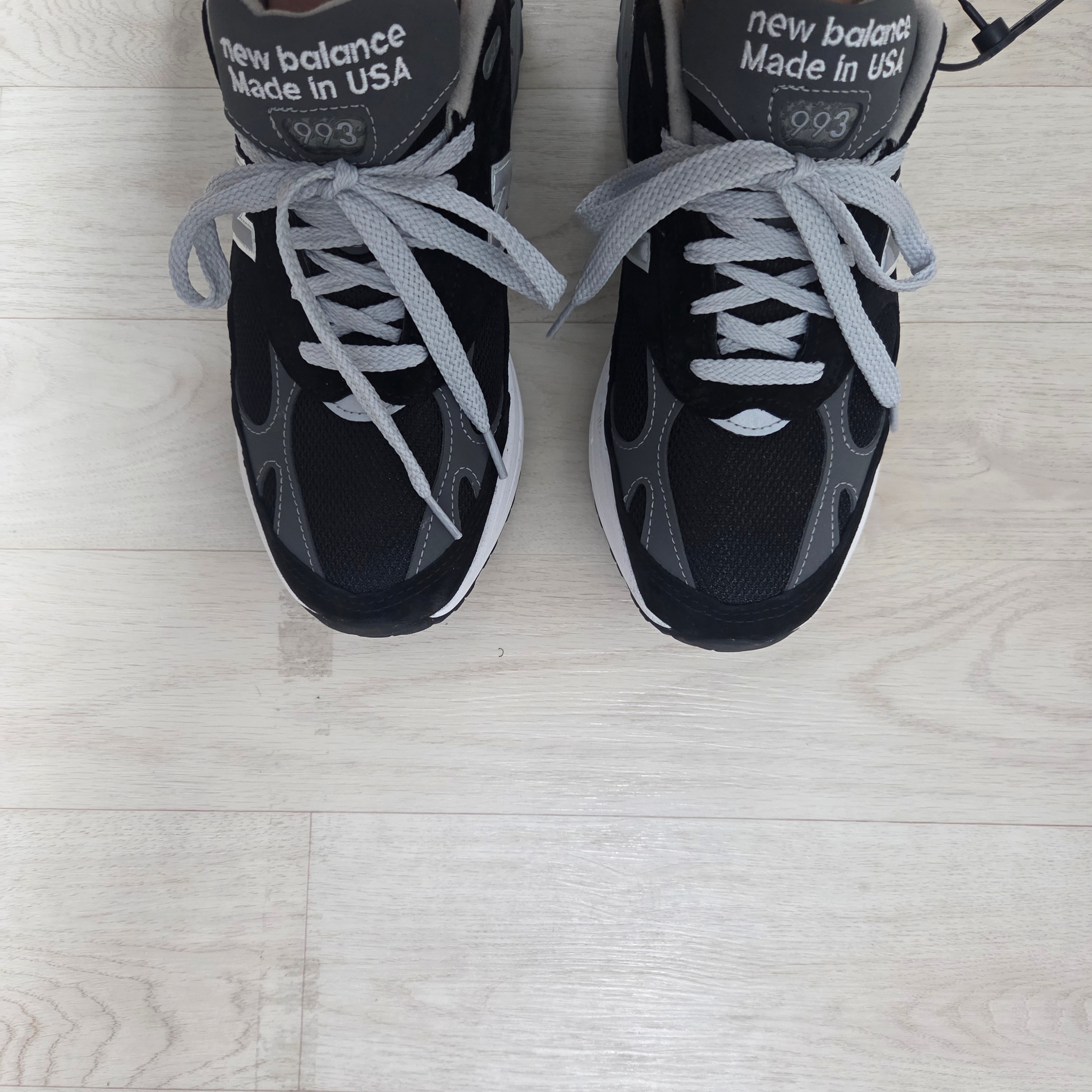 New Balance 993 Made in USA Black - D Standard 착용 스타일