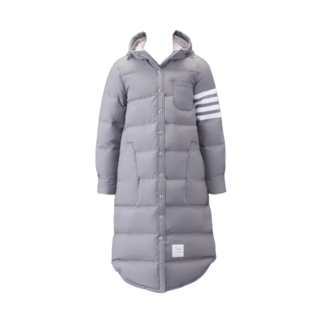 FOD025X 05222 035 24S [15% 쿠폰] (W) Thom Browne Side Stripe Detail Padded Coat Medium Grey
