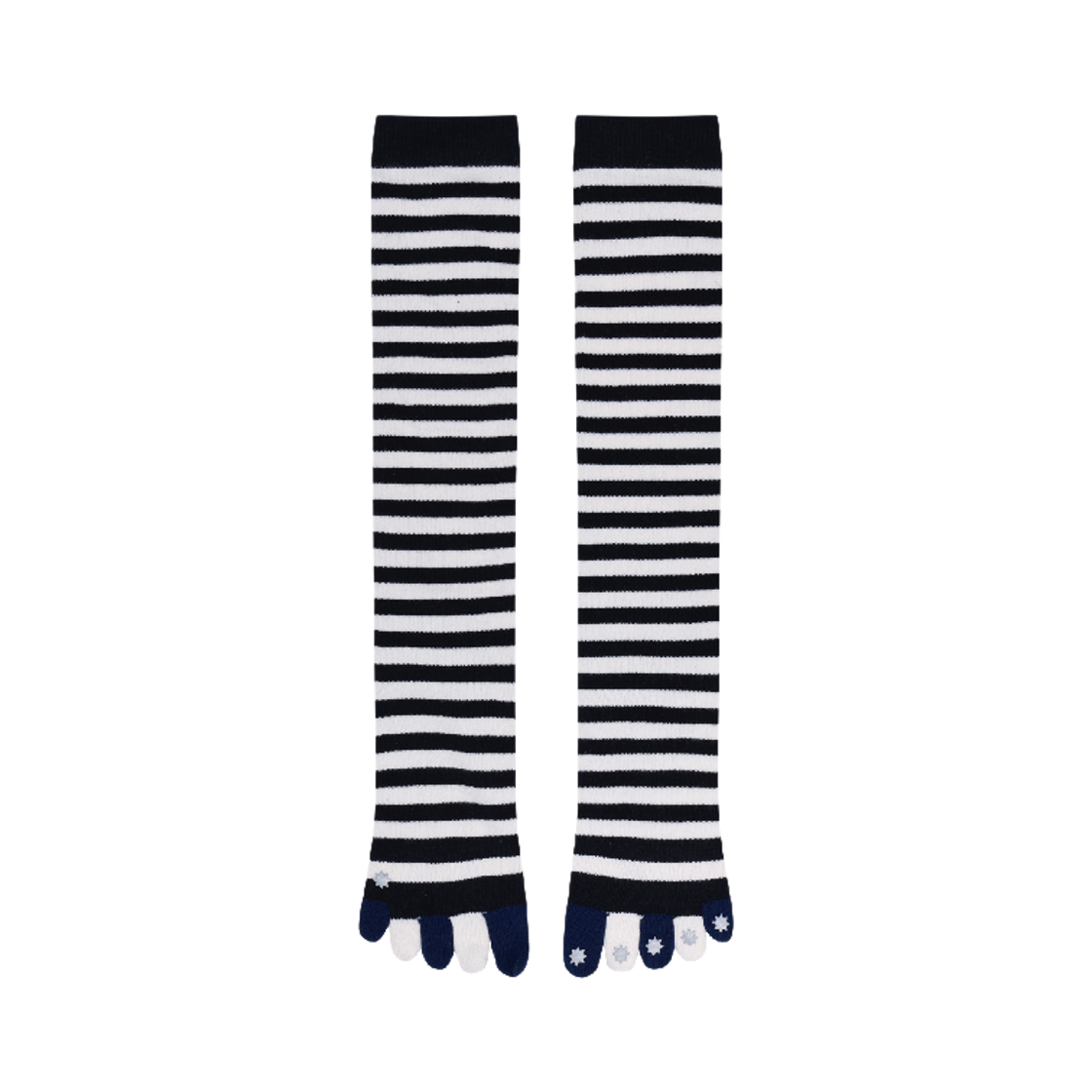 코이세이오 스트라이프 파이브-토 삭스 블랙(COYSEIO Stripe Five-Toe Socks Black)