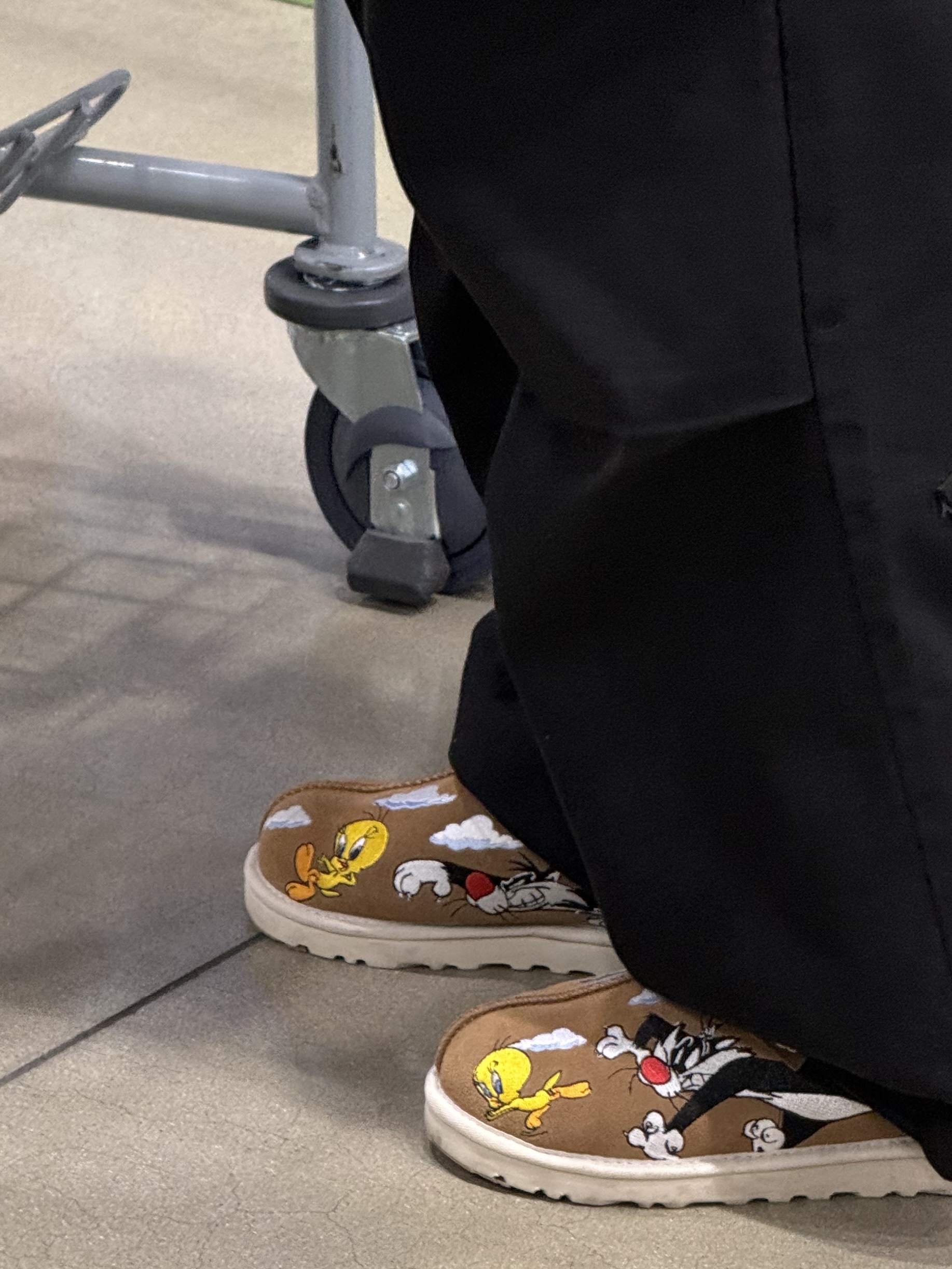 UGG x Palace x Looney Tunes Tasman Slipper Chestnut 착용 스타일 - 1