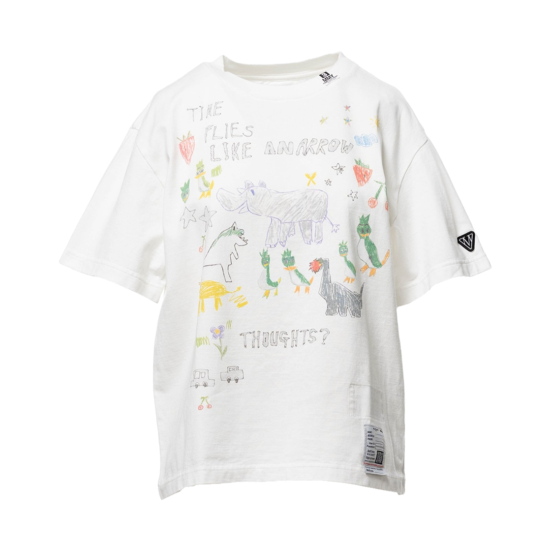 K16TS791-WHITE (W) Maison Mihara Yasuhiro Kids Doodle Printed T-Shirt White