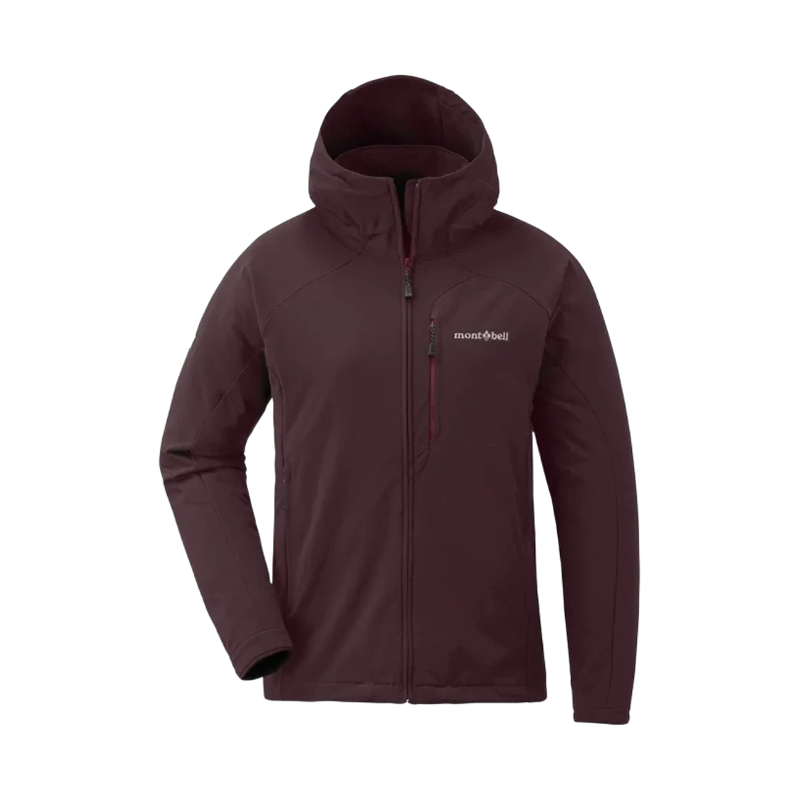 2306169 (W) Montbell Climapro 200 Hooded Jacket Wine Red