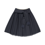 COYSEIO Strap Shirring Skirt Navy
