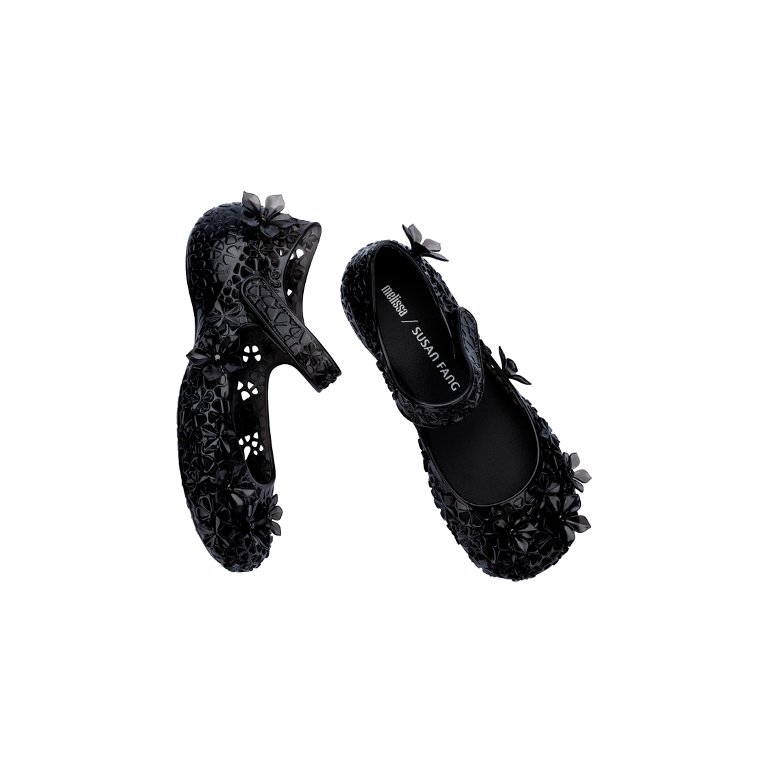 멜리사 x 수잔 팡 우먼 루나 블룸 스포티 발레리나 클리어 블랙 - 26SS(Melissa x Susan Fang Women Luna Bloom Sporty Ballerina Clear Black - 26SS) - 5