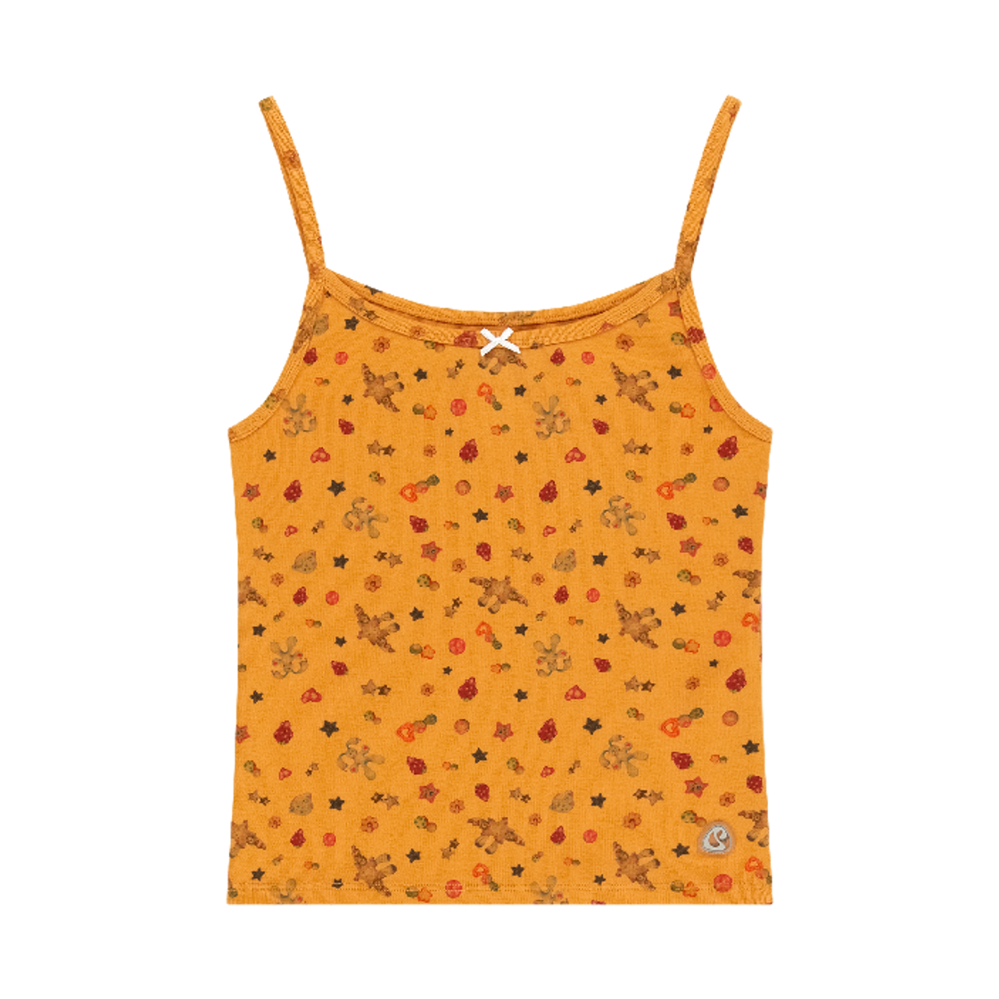 CY26SSTOSV001 COYSEIO EMA Tiny Friends Sleeveless Mustard