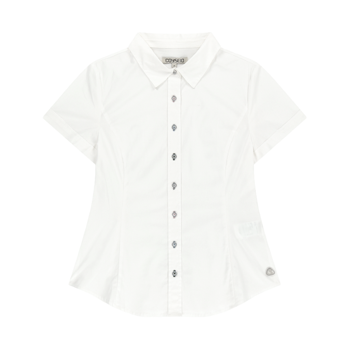 코이세이오 나나 하프 셔츠 화이트(COYSEIO Nana Half Shirt White)