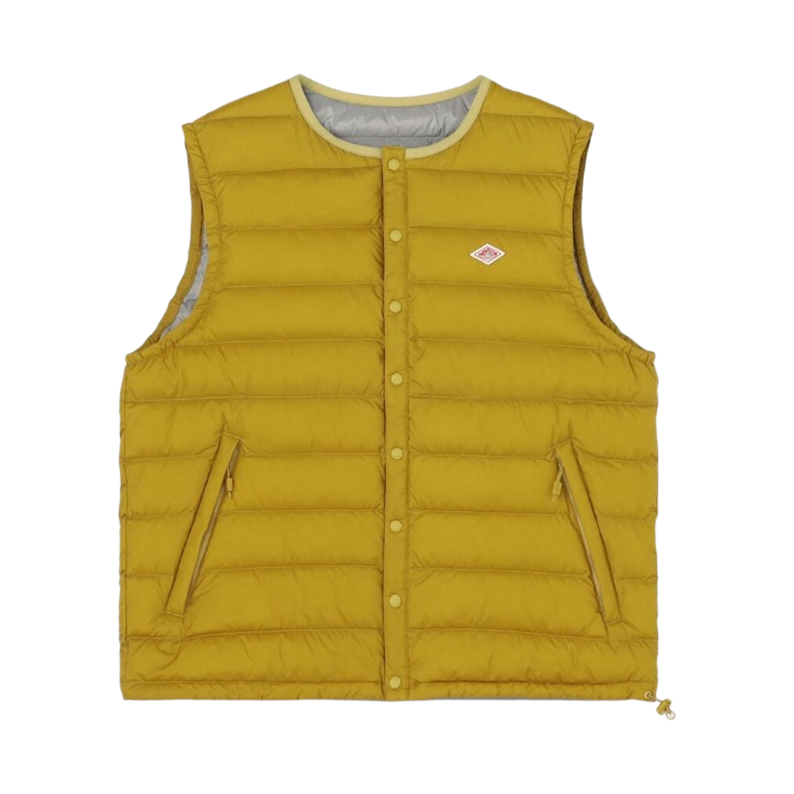 DT-A0002 (W) Danton Inner Down Crewneck Vest Mustard