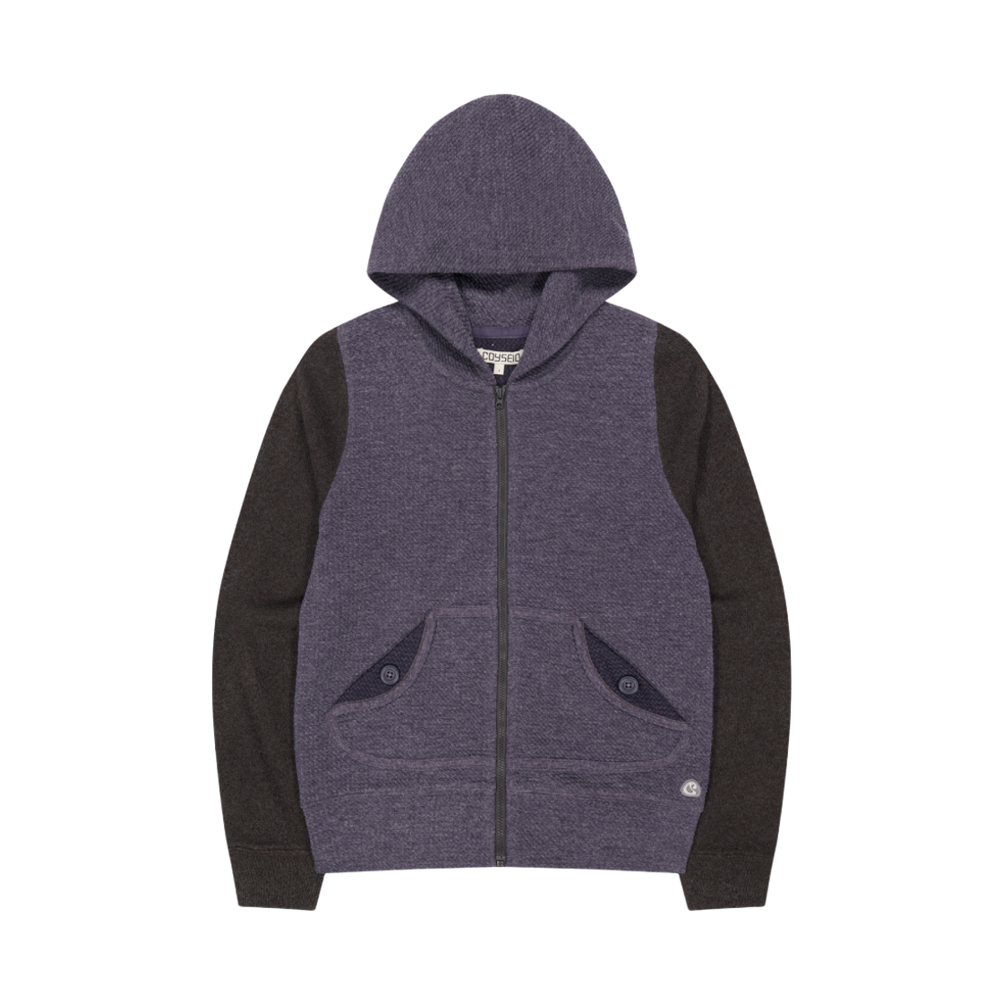 코이세이오 버튼 포켓 집업 후디 퍼플(COYSEIO Button Pocket Zip-Up Hoodie Purple)