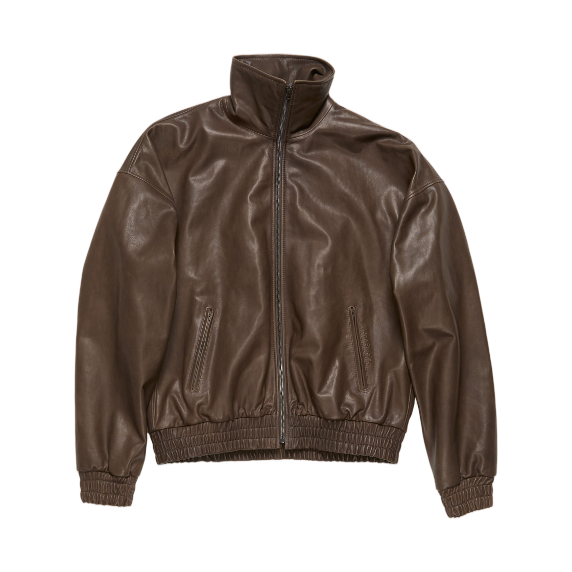 A70201-ADM (W) Acne Studios Leather Jacket Dark Brown