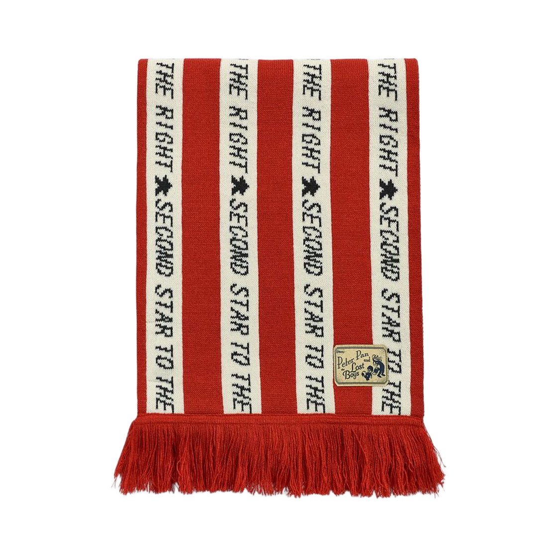 5755/353/600 Zara x Disney x Harry Lambert Text Striped Muffler Red