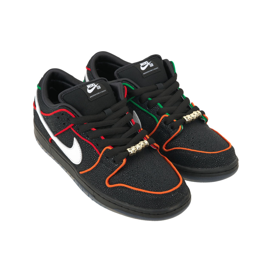 나이키 x 브롱크스 걸스 스케이트 SB 덩크 로우 블랙 앤 챌린지 레드(Nike x Bronx Girls Skate SB Dunk Low Black and Challenge Red) - 4