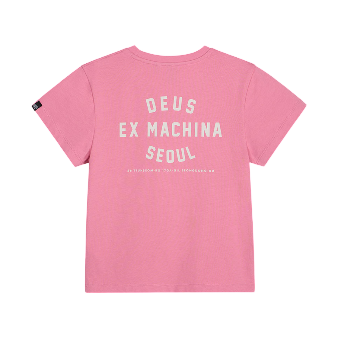 (W) 데우스 엑스 마키나 서울 컬리지 어드레스 티셔츠 핑크((W) Deus Ex Machina Seoul College Address T-Shirt Pink) - 2