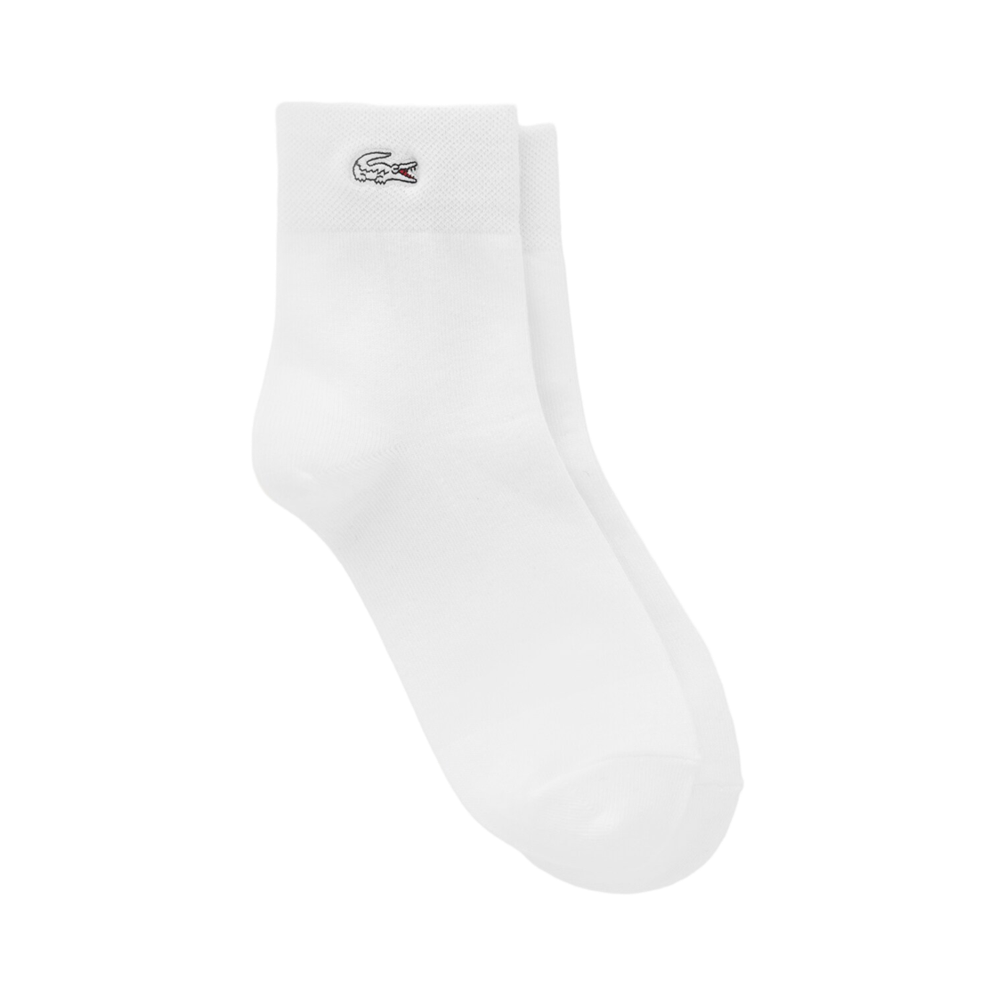 RA018E-56G-70V (W) Lacoste Basic Pique Socks Cream White