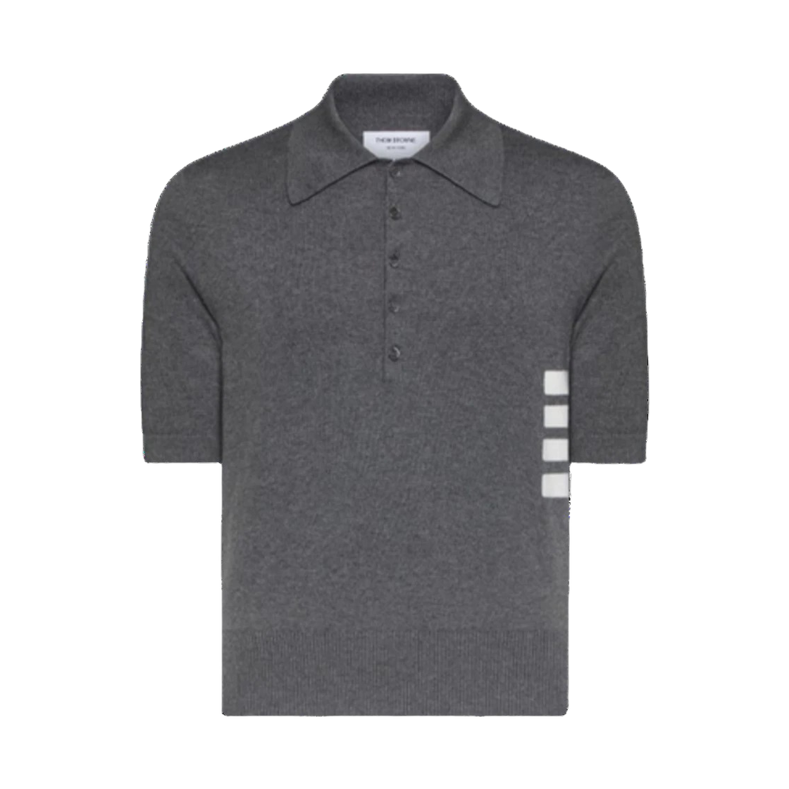 MKP135A Y3043 035 25S [15% 쿠폰] Thom Browne Cotton 4-Bar Relaxed Fit Polo Grey