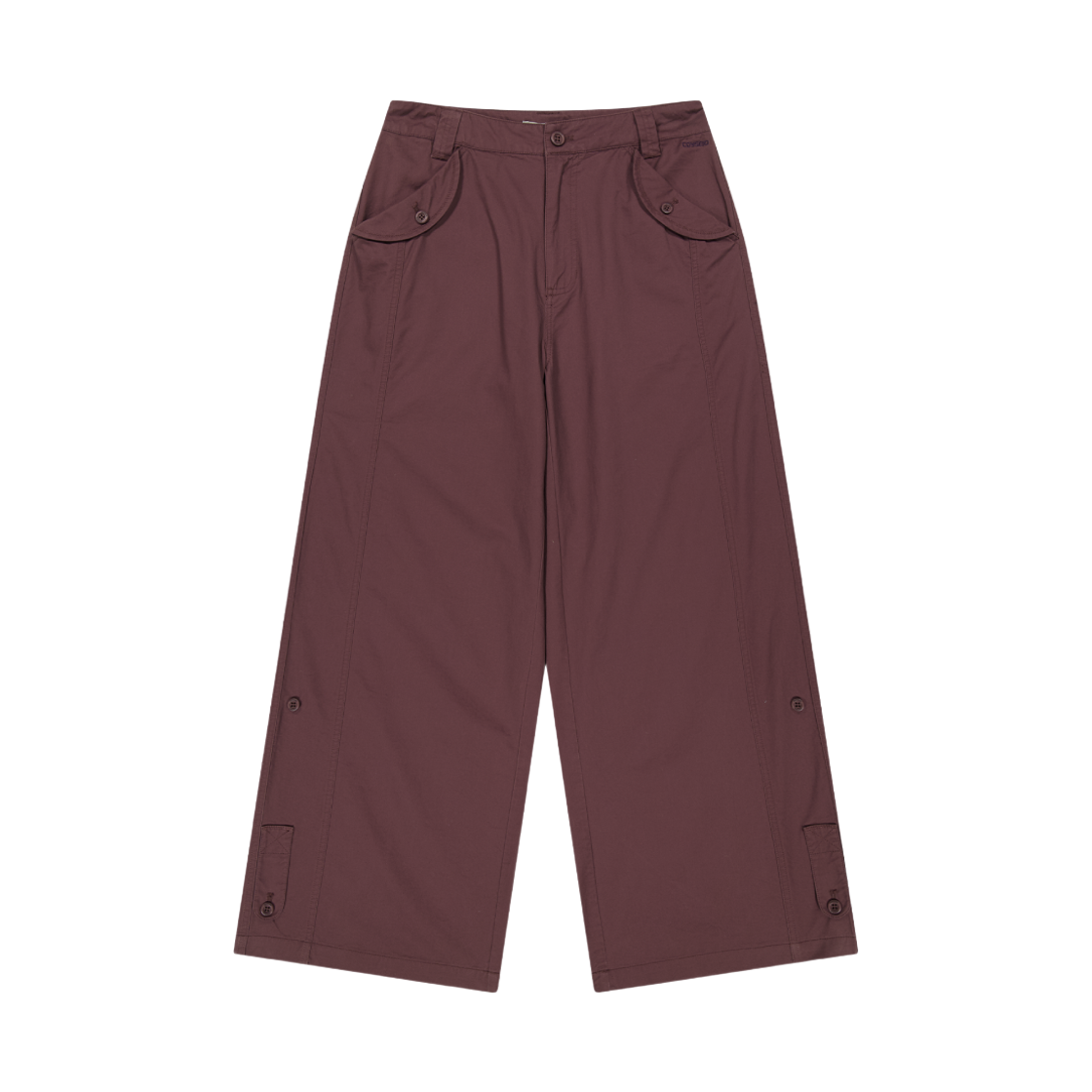 코이세이오 워시드 버튼 탭 팬츠 와인(COYSEIO Washed Button Tab Pants Wine)