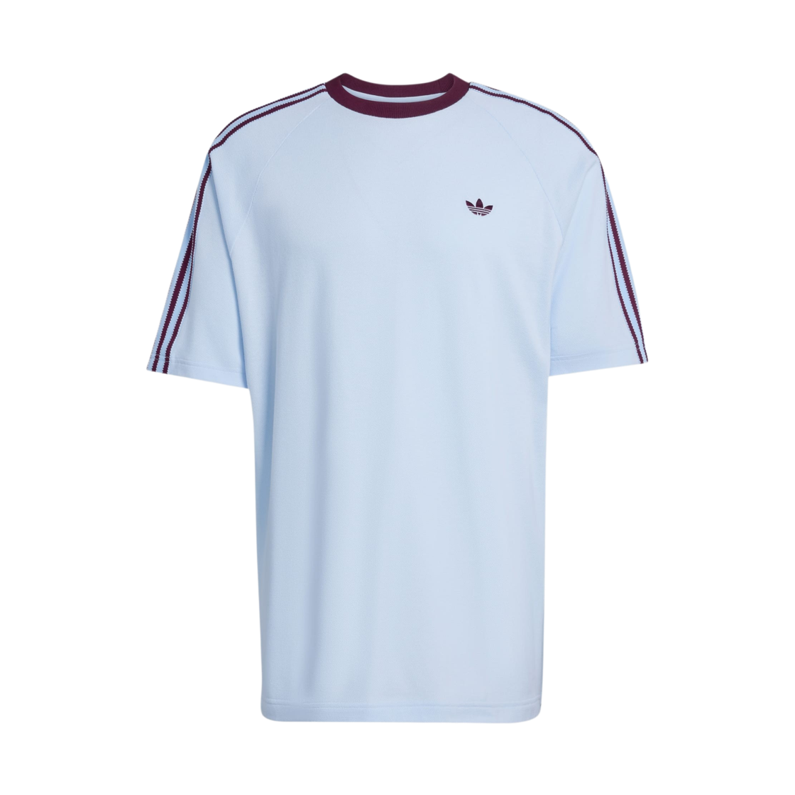 HZ3831 Adidas Originals Britcore Short Sleeve Ringer T-Shirt Crystal Sky - KR Sizing