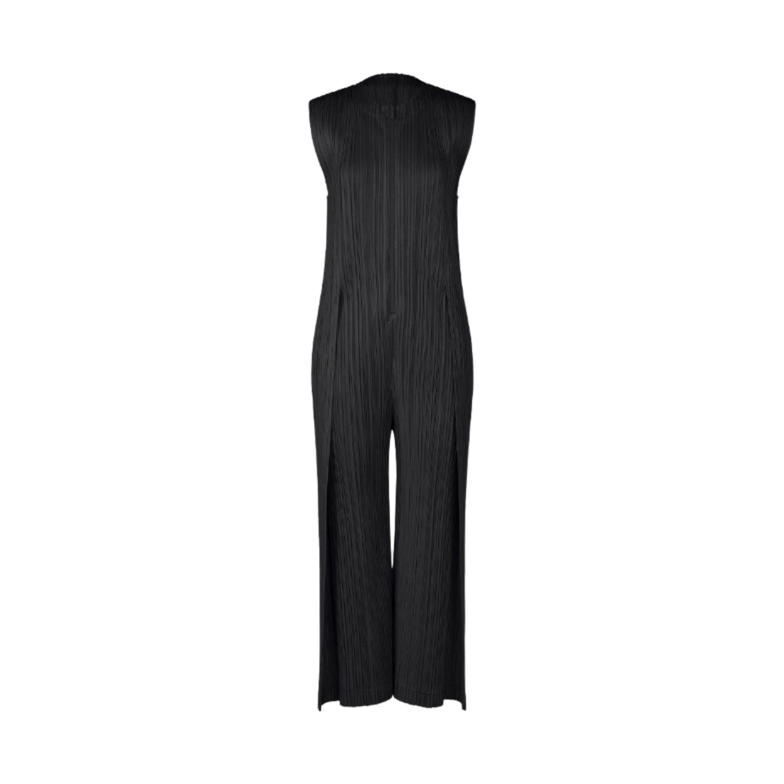 (W) 플리츠 플리즈 이세이 미야케 시커 바텀 1 점프수트 블랙((W) Pleats Please Issey Miyake Thicker Bottoms 1 Jumpsuit Black)