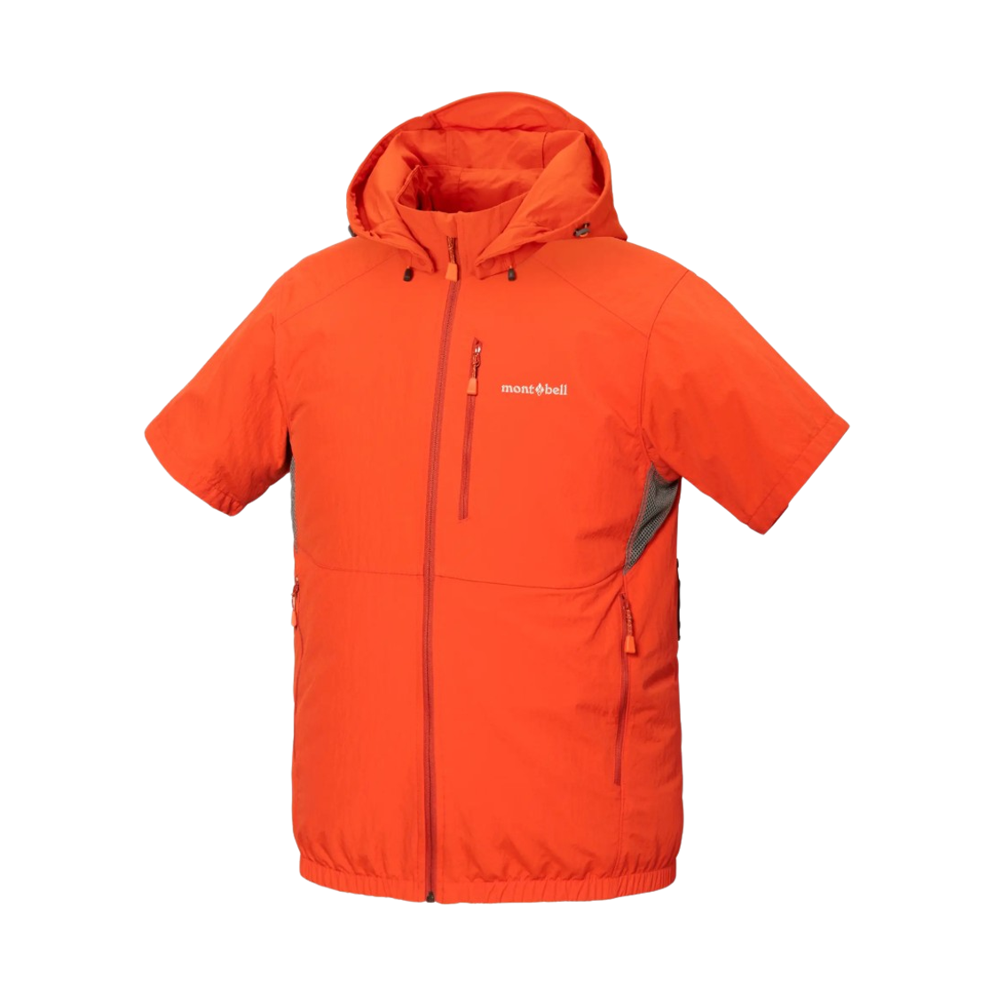 1132261 Montbell FanBlow Hooded Short Sleeve Jacket Orange