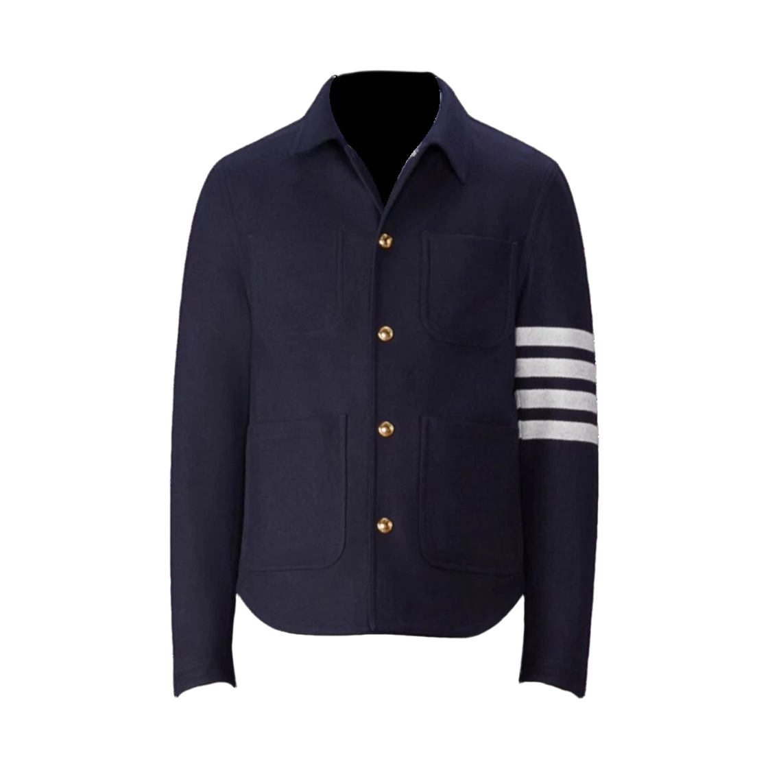 MJO220U F0522 415 24F [15% 쿠폰] Thom Browne Wool Cashmere 4-Bar Utility Jacket Navy