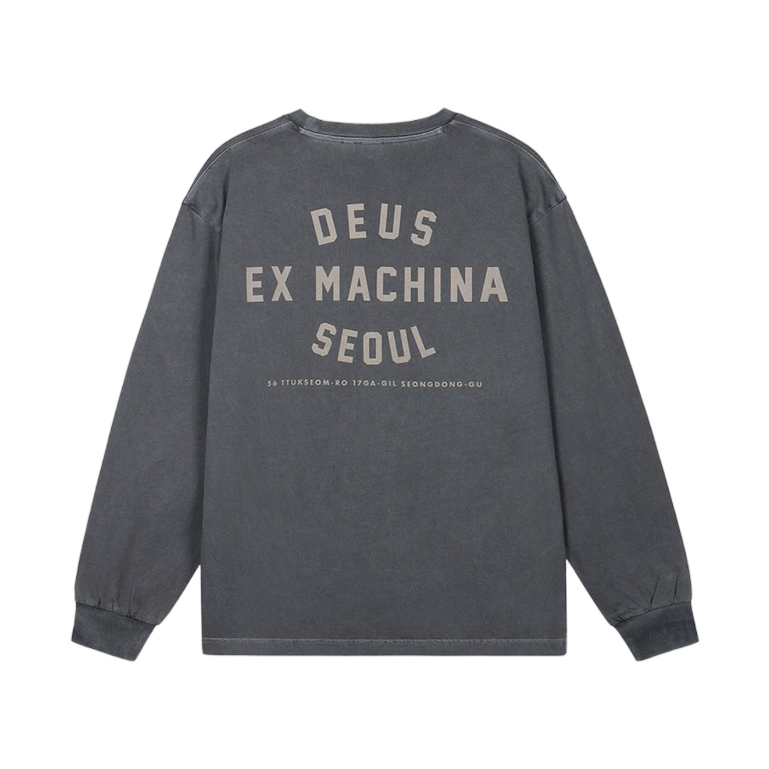 데우스 엑스 마키나 다이드 서울 컬리지 어드레스 롱슬리브 티셔츠 차콜(Deus Ex Machina Dyed Seoul College Address L/S T-Shirt Charcoal) - 2