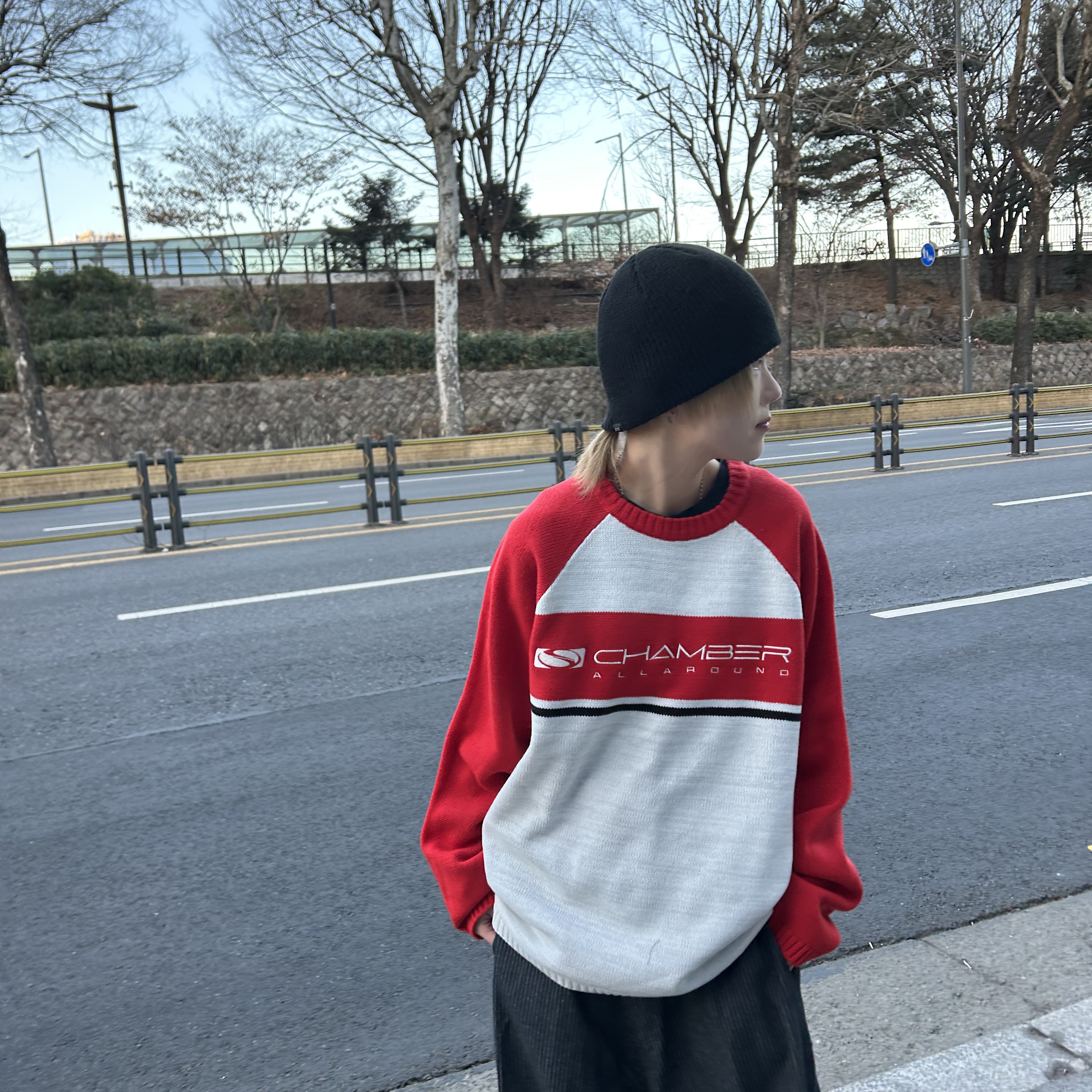 SPORT CHAMBER x Coca-Cola Sweater Red 착용 스타일 - 2