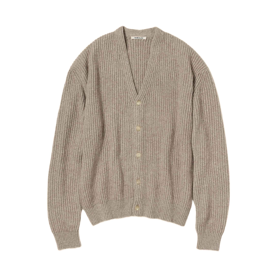 오라리 캐시미어 실크 멜란지 니트 가디건 믹스 베이지 - 26SS(Auralee Cashmere Silk Melange Knit Cardigan Mix Beige - 26SS) - 1