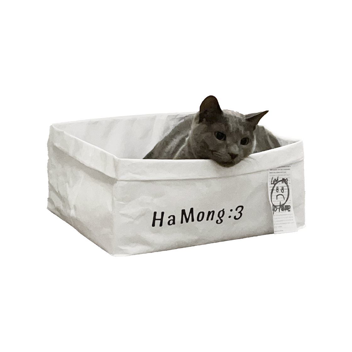 집에가야돼 라지 고양이 화이트 타이벡 바스켓(gottagohome Large White Tyvek basket scratcher) - 1