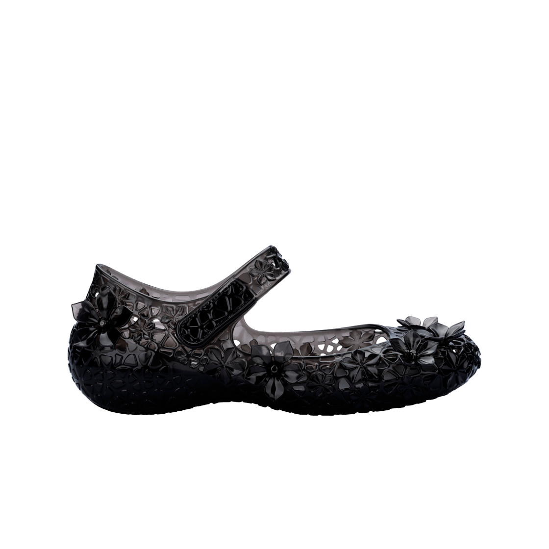 멜리사 x 수잔 팡 우먼 루나 블룸 스포티 발레리나 클리어 블랙 - 26SS(Melissa x Susan Fang Women Luna Bloom Sporty Ballerina Clear Black - 26SS)