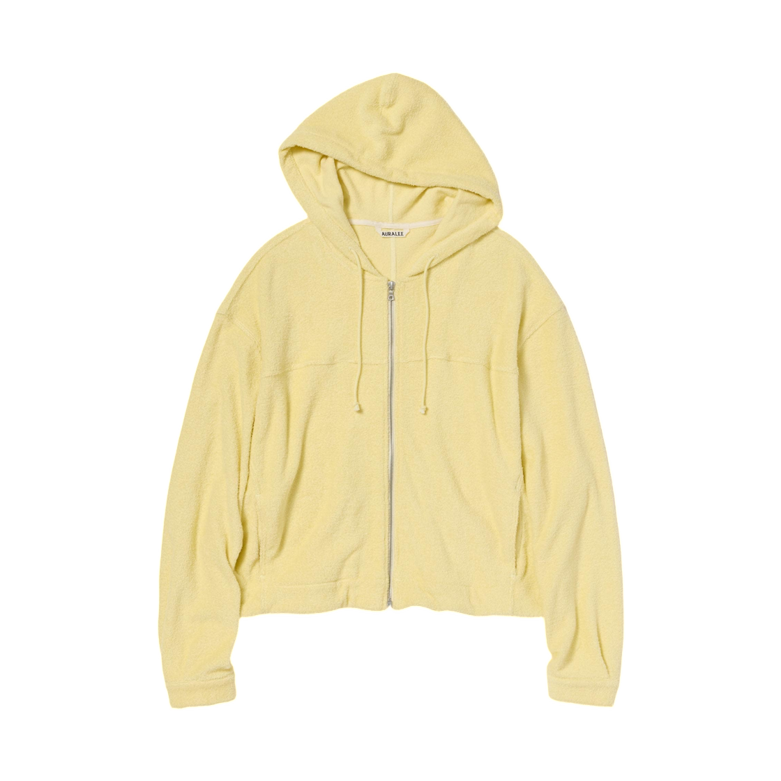 A26SP01DP Auralee Cotton Nylon Pile Zip Parka Light Yellow - 26SS
