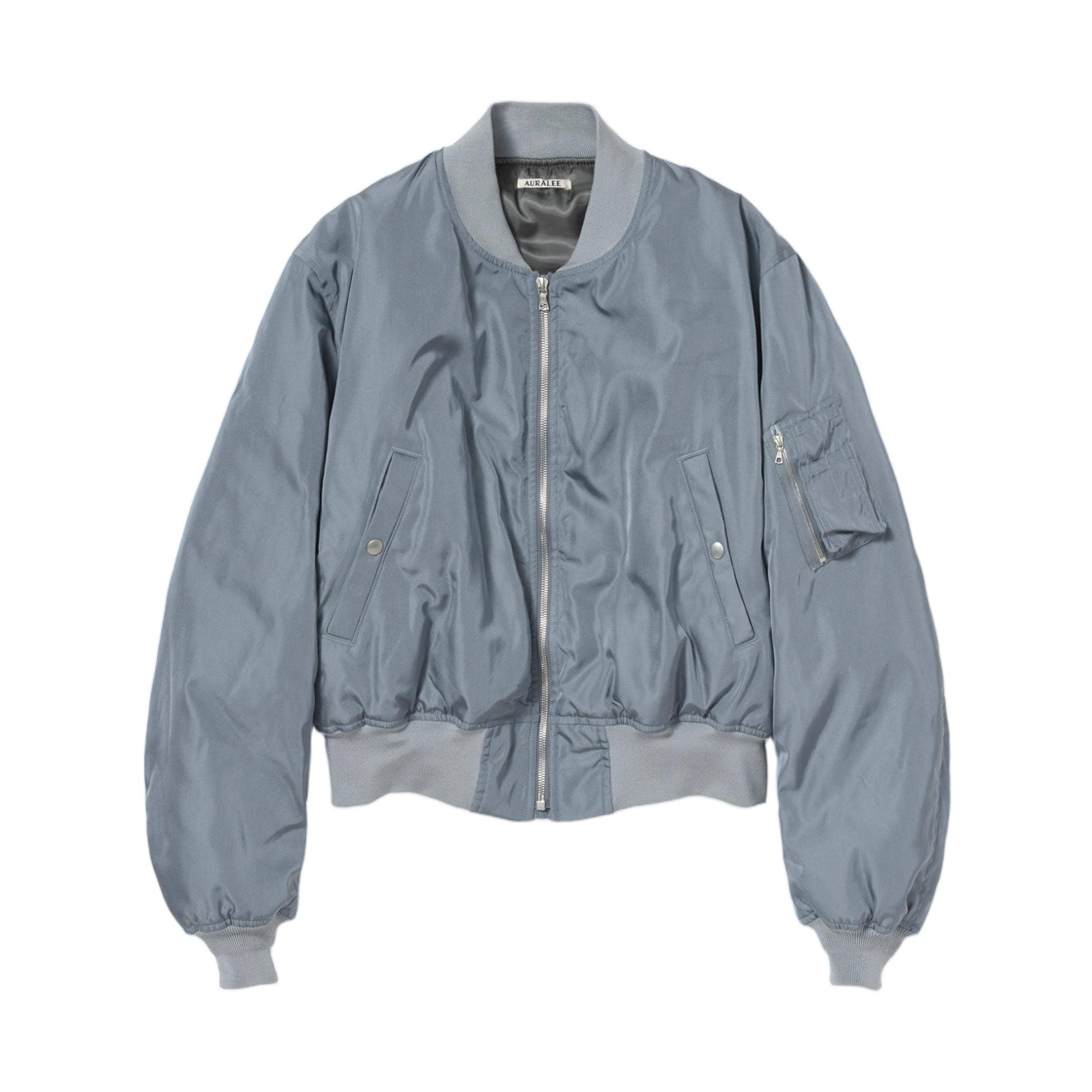 오라리 하이 덴시티 실크 트윌 플라이트 블루종 블루 그레이 - 26SS(Auralee High Density Silk Twill Flight Blouson Blue Gray - 26SS)