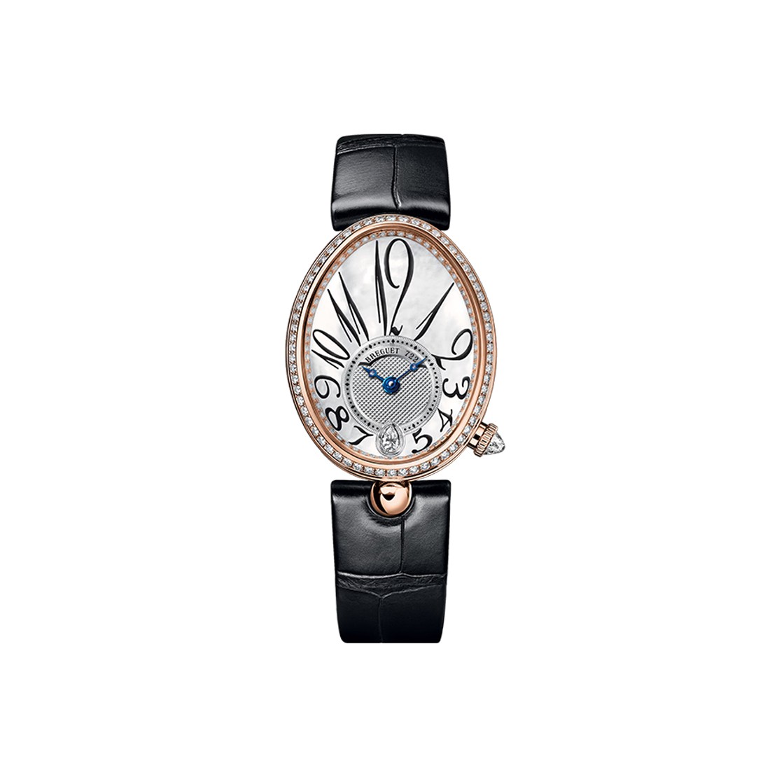 ITKQKLAKGVH7 Breguet Reine de Naples 28.45x36.5 - 8918BR Diamond Bezel Mother-of-Pearl Arabic No. 7317