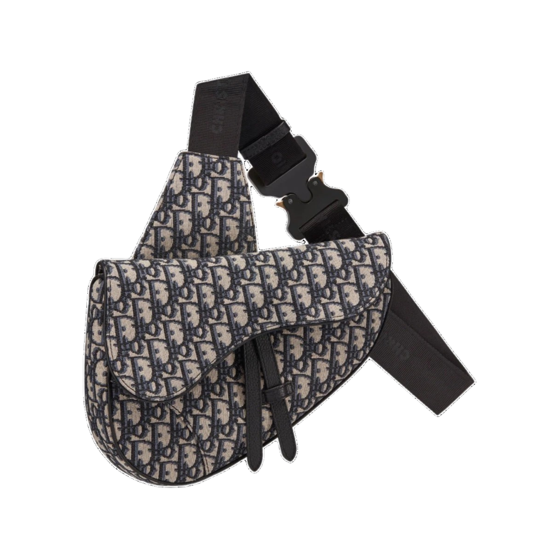 1ADPO093YKY H28E 25F [15% 쿠폰] Dior Saddle Bag Beige & Black Dior Oblique Jacquard